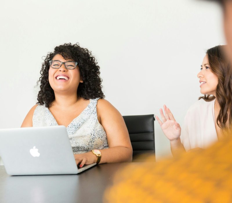 Office team meeting laughing Office team meeting laughing