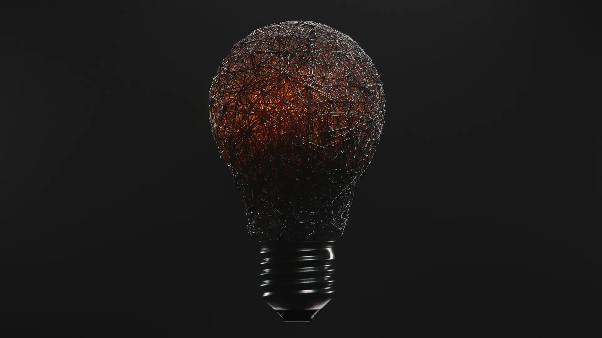 Bright Light Bulb With Dark Back Ground